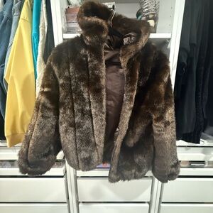Fabulous Furs Rich Chocolate Faux Fur Jacket